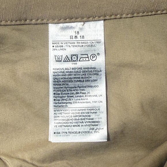 Banana Republic High-Rise Barrel Tencel™-Linen Pant Size 18 - Picture 15 of 15